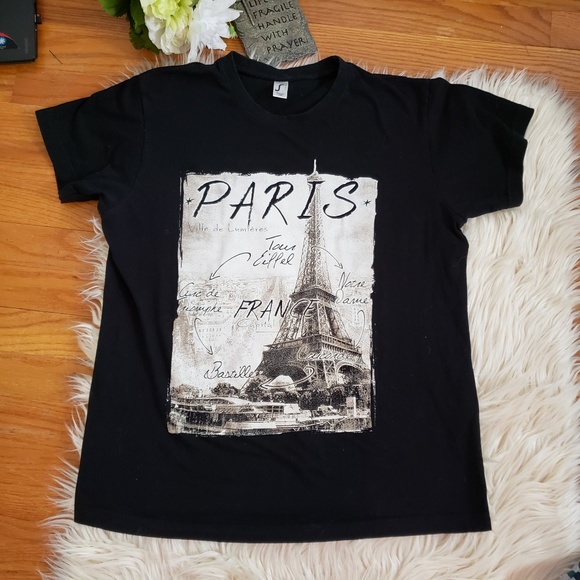 sol's Tops - 🔴4 for $10 PARIS graphic cotton tee shirt small